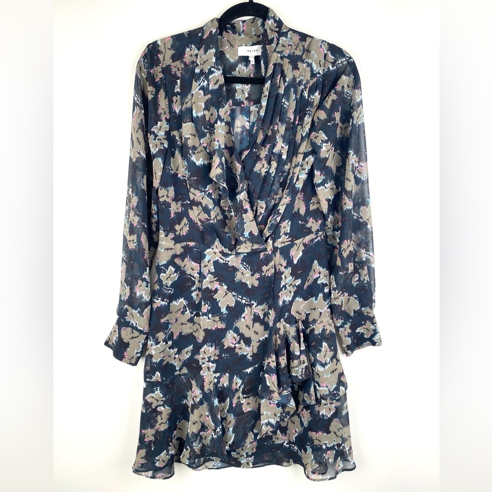 Reiss Black Floral Mini Dress - Picture 2 of 14